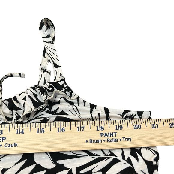 Torrid Tiered Ruffle Babydoll Tank Top 3X Tropical Floral Print Slub Jersey Knit - Picture 8 of 10